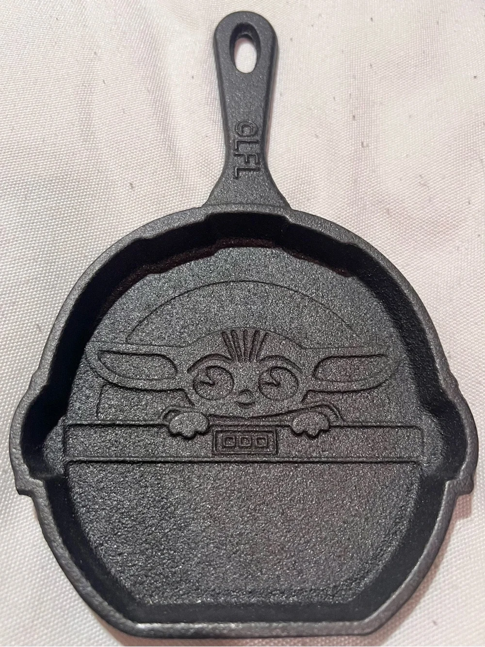 Baby Yoda Cast Iron Skillet - Black